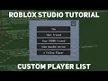 How to make a custom player list for your game Roblox Studio Tutorial Easy