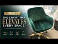 Vanity Chair with Wheels Comfy Home Office Desk Chairs Adjustable Modern Velvet Makeup Vanity