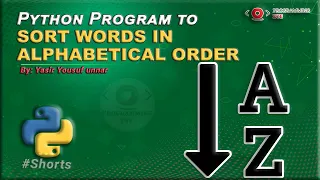 Python Program to Sort Words in Alphabetical Order