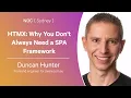 HTMX Why You Don t Always Need a SPA Framework - Duncan Hunter