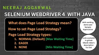 Page Load Strategies in Selenium WebDriver 4 with java