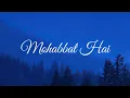 Stebin Ben - Mohabbat Hai (Lyrics) | Shaheer Sheikh & Hina Khan | Jeet Gannguly | Kunaal V | TNGL
