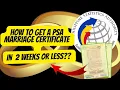 How to Get a PSA Marriage Certificate in Less Than 2 Weeks Fast and Easy theswanborg