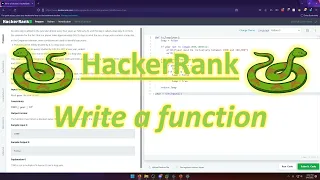 HackerRank Python Write a function