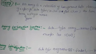 array in c language with syntax initialization and declaration