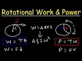 Rotational Power Work Energy Torque Moment of Inertia - Physics Problems