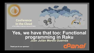 Functional programming with Raku - Juan Julian Merelo Guervos