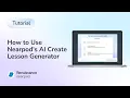 How to use Nearpod s AI Create Lesson Generator Complete tutorial 2025