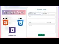 Contact Form Design 2021 HTML CSS Bootstrap