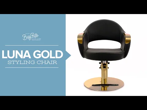 Luna Gold Styling Chair | Luxury Salon Chair with Modern Design from Buy-Rite Beauty