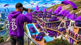 GTA V: Franklin House Got RAided By Purple Ballas Gang 😱 | GTA 5 Telugu | Dhanu Dino