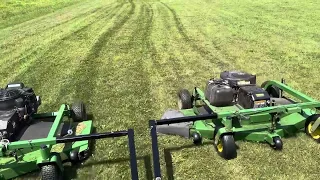 Dual Swisher 60 Pull Behind Mowers with John Deere 60 Part Two