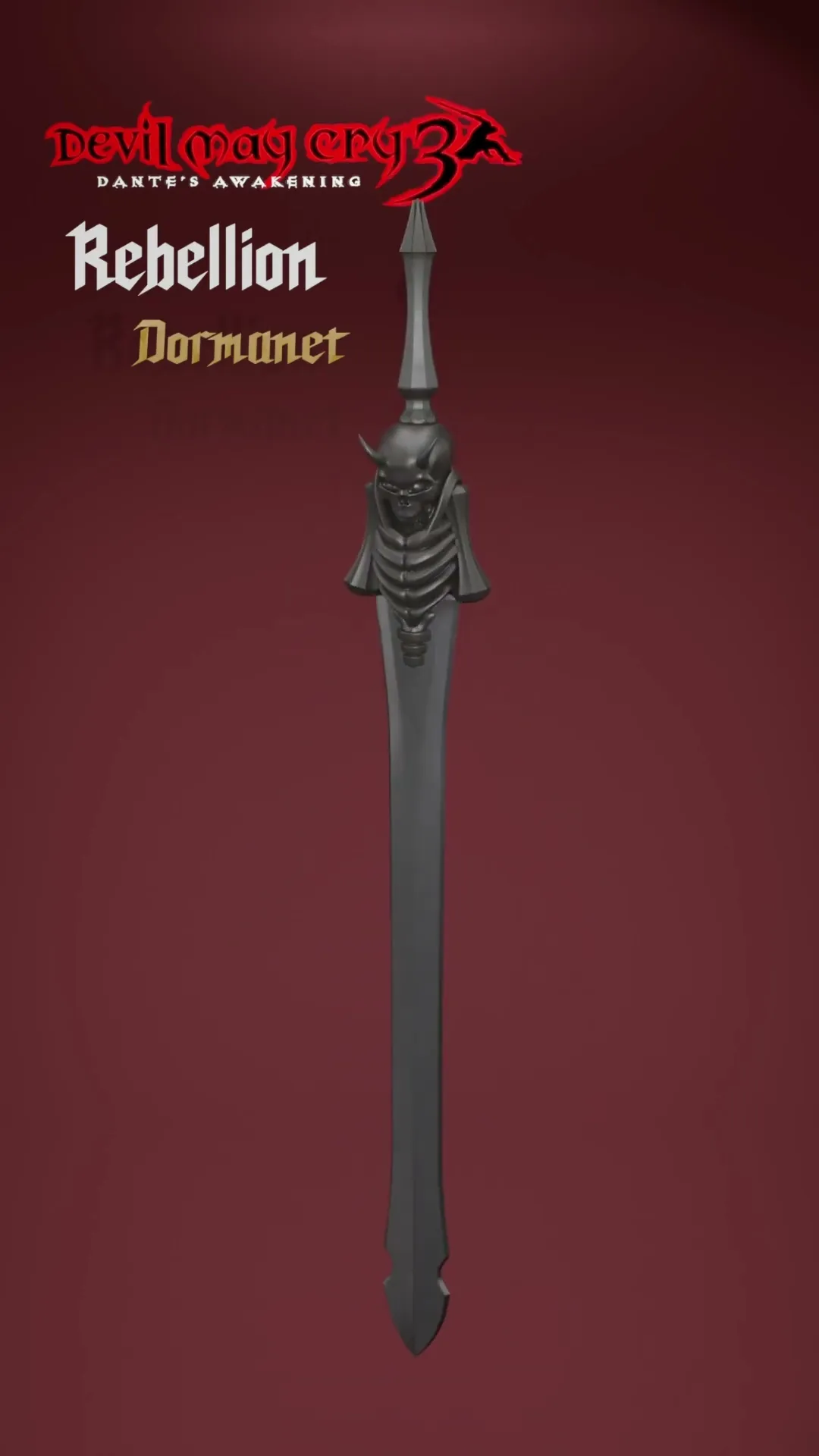 Dante's Rebellion (Dormant) from Devil May Cry 3 — 3D model video thumbnail