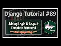 Django 3 Blog Creating Django template for Login Logout Python Django Tutorials In Hindi