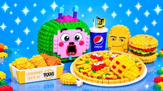 LEGO MCDONALD'S - The BEST Super Crispy Fried Chicken MUKBANG Challenge | Stop Motion Cooking ASMR