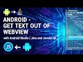 android - get Text out of webview with Android Studio java and Javascript