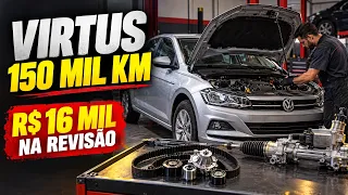 VIRTUS 1.0 TSI com 150 MIL KM: Revisão de R$ 16 MIL! Correia, Caixa de Direção e Muito Mais