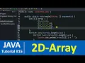 Java Tutorial - Multidimensional Arrays in Java Programming 2D Array