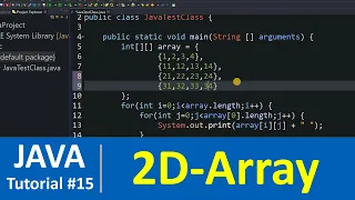 Java Tutorial - Multidimensional Arrays in Java Programming 2D Array