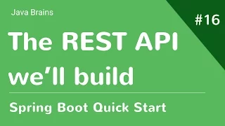 Spring Boot Quick Start 16 - The REST API we ll build