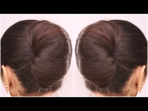 Download MP3 Simple & Easy Bun Hairstyle | Juda Bun Hairstyle for Long Hair | Beautiful Stylish Low Bun Hairstyle