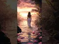 Download Lagu She walks into the light, where dreams bloom like lotuses and time flows gently with her steps#aiart