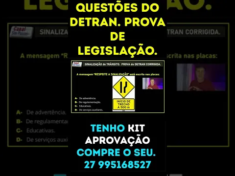 SIMULADO do DETRAN 2026. Questões da prova Teórica de Legislação.