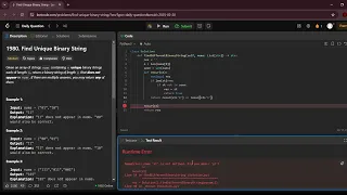 Leetcode Daily - 1980 Find Unique Binary String Python