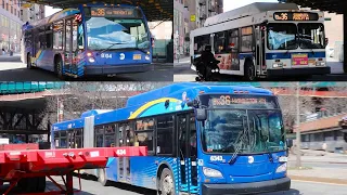 NYCT Bus Bx36 Bus Action at West Farms Square 2025 New Flyer XD60 2012 C40LF 2019 Novabus LFS