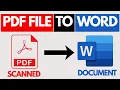 How to Convert Scanned PDF to Editable Word Document PDF to OCR Text Converter