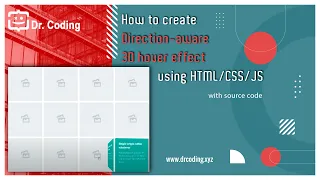 Direction-aware 3D hover effect - HTML CSS JS
