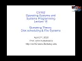 CS162 Lecture 18 2020 Queueing Theory Disk Scheduling File Systems