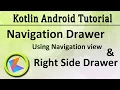 Kotlin Android Tutorial Navigation Drawer Both right to left and left to right