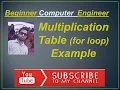 Multiplication Table Up to 10 in C For Loop Programming in C