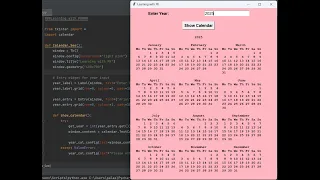 CALENDAR with Tkinter in Python Python Projects