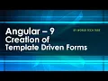 Angular 9 Tutorial - Template driven forms creation Use of FormsModule Create form in angular 9