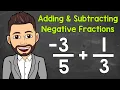 Adding and Subtracting Negative Fractions Math with Mr J