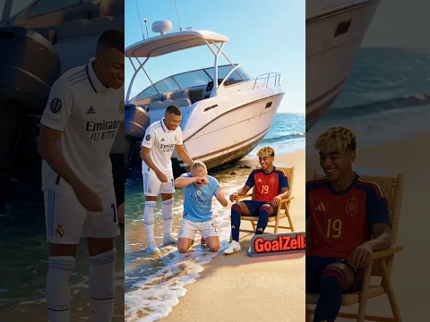 Haaland Thinks the Sun Is Drowning! ☀️😭!#funny #haaland #football #mbappe