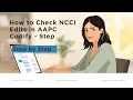 How to Check NCCI Edits in AAPC Codify Step by Step