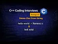 C Coding Interviews Strings Delete Char From String