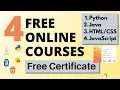 Free Python Java JavaScript courses with Certificate LetsUpgrade Free Courses