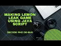 MAKING LEMON LEAK GAME USING JAVA SCRIPT