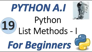 Machine Learning Tutorial Python 19 Python Lists Methods Part 1