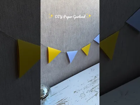 Easy Paper Garland Idea 😍 #shorts #diy #easy #decor #decoration #roomdecor #handmade #goviral