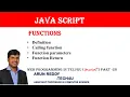 WEB PROGRAMMING IN TELUGU PART 28 - FUNCTIONS IN JAVASCRIPT JAVASCRIPT FUNCTIONS
