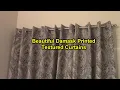 REVIEW Jinchan Damask Printed Textured Curtains 2 Panels 54 inches Long 50 Inches Wide