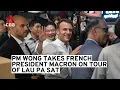 Download Lagu French President Macron and Singapore PM Lawrence Wong visit Lau Pa Sat hawker centre
