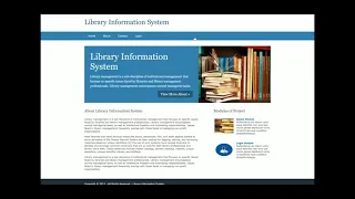 Python Django and MySQL Project on Library Information System