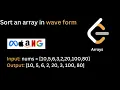 Sort array in wave form LeetCode Arrays Hindi