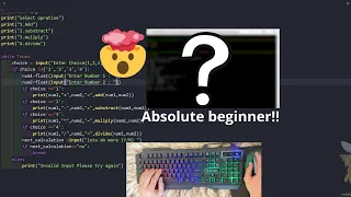 ASMR - Coding Python beginner Calculator